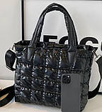 Сумка стьобана жіноча з плащівки, фото 2
