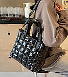 Сумка стьобана жіноча з плащівки, фото 3