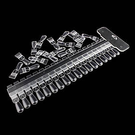 Прозорий набір прямих палітр "Миндаль"(2 шт./уп. х 36 тіпс) зі знімними нігтиками - для демонстрації манікюрних дизайнів