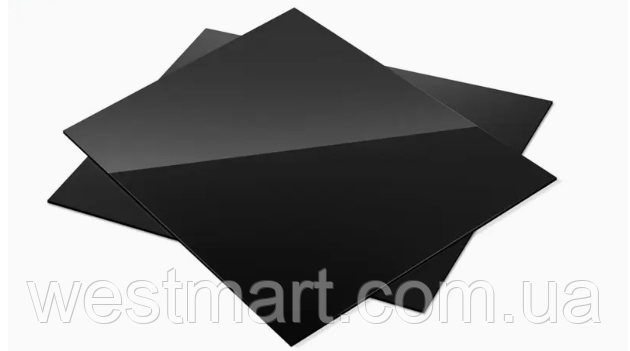 Чорний полістирол листовий, товщина 1 мм, розмір 210х310 мм, фото 1