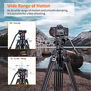 Головка-поворотник для штативу Cayer K3 з гвинтами 1/4 та 3/8 дюйма, фото 5