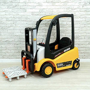 Дитячий електромобіль на акумуляторі Навантажувач M 5989 на радіокеруванні для дітей 3-8 років Жовтий