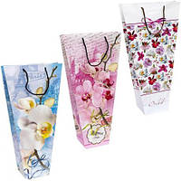 Від 12 шт. Пакет кольоровий для букетів "Орхідея" 53х27х12 см 8001 купити дешево оптом в інтернет-магазині