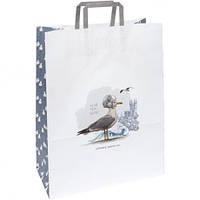 Від 10 шт. Пакет паперовий КРАФТ білий  32х15х42см KGB 324215-27 купити дешево оптом в інтернет-магазині