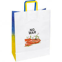 Від 10 шт. Пакет паперовий КРАФТ білий  32х15х42см KGB 324215-28 купити дешево оптом в інтернет-магазині