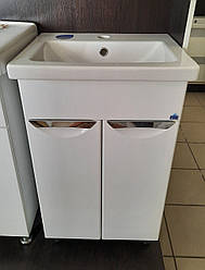 Тумба Альвеус Пік 50 см з умивальником Комо 50 ручка врізна