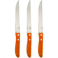 Від 12 шт. Ніж кухонний з нержавіючої сталі 6" та дерев’яною ручкою (уп 12шт) SM5047/6047 купити дешево оптом в інтернет-магазині