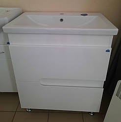 Тумба Пік Сімпл 70 см з умивальником Комо 70 біла