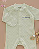 Чоловічок з ажурного трикотажу із зовнішніми швами для новонароджених Be happy Оливковий р. 50, фото 2