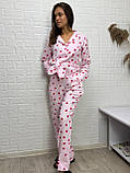 Ніжна муслінова піжама рубашка штани, фото 4