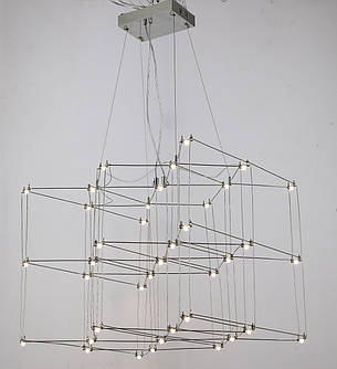 Дизайнерська срібна люстра "AURA" 60см 23W (918-L045 (600) CH), фото 1