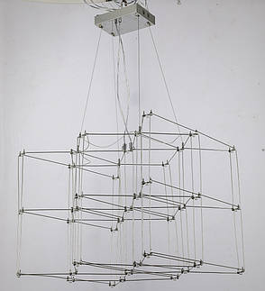 Дизайнерська срібна люстра "AURA" 60см 23W (918-L045 (600) CH), фото 3