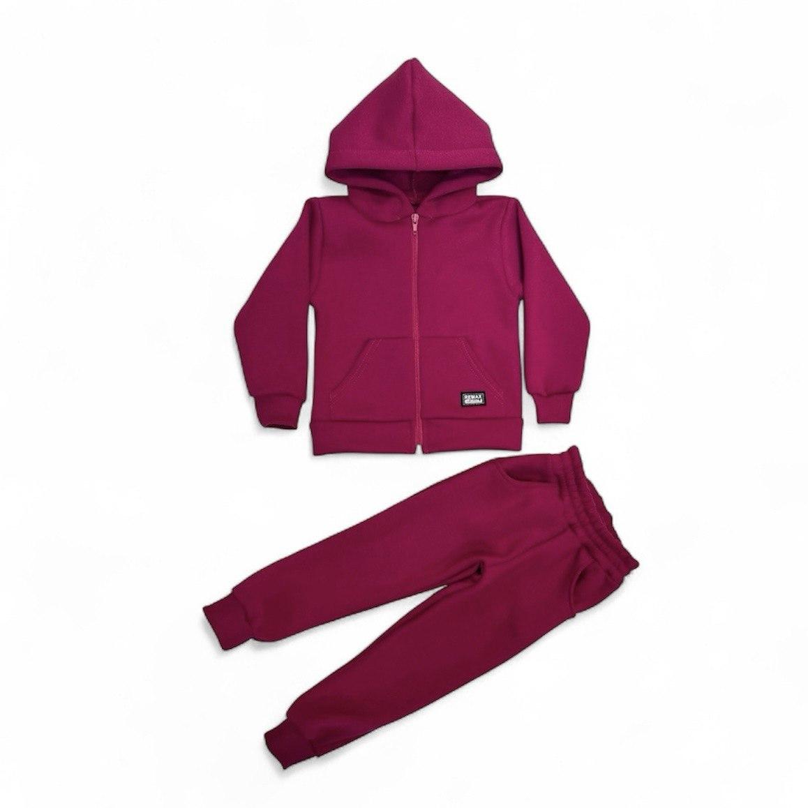 Дитячий спортивний костюм на флісі з капюшоном, розміри 98,104,110,116,122 (Україна), фото 1