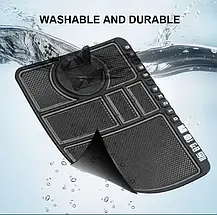 Килимок автомобільний нековзний Scratch Ma Чорний, Килимок тримач телефона, Килимок на торпеду, фото 2