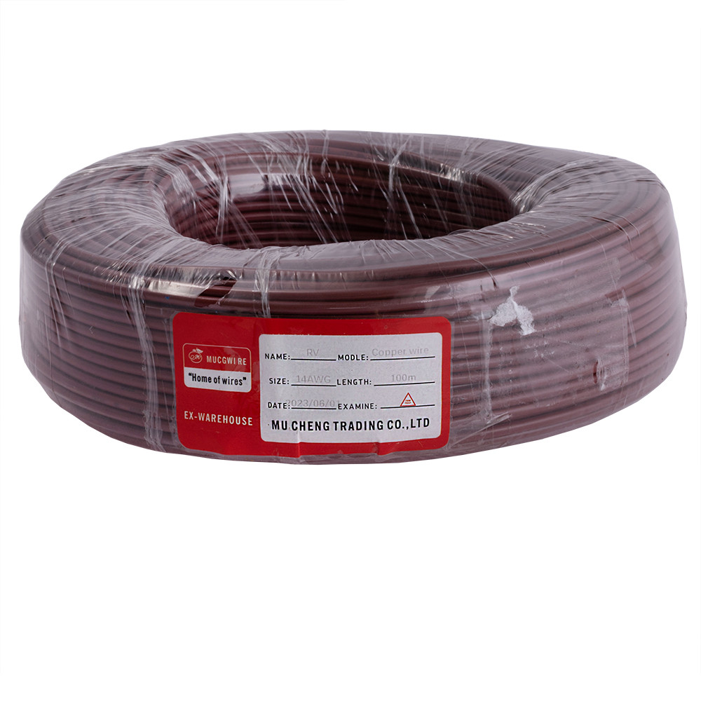 Дріт багатожильний 2.5mm2 (14AWG/77xD0.20 мм, мідь, PVC), коричневий, 1 м