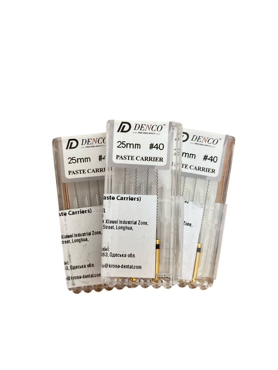 Каналонаповнювачі Paste Carriers Denco 25 мм №40 4 шт/упаковка, фото 1