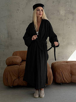 Жіночий кардиган з альпаки S–XL чорний