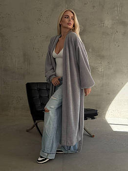 Жіночий кардиган з альпаки S–XL сірий