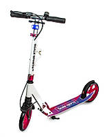 Дитячий самокат Scale Sports SS-08 Рожевого коляру з ручним гальмом