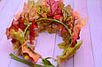 Вінок для волосся осінній / віночок на голову пишний с листьями 884, фото 3