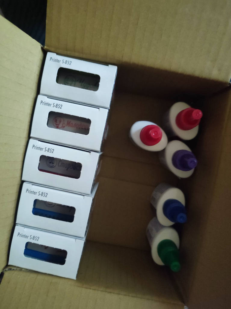 Набір штампів Shiny "Оцінки" для садка і школи 5 шт + фарби для дозаправки - фото покупців 1