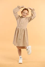 Сукня дитяча вельветова бежева для дівчинки