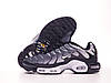 Чоловічі та жіночі кросівки Nike Air Max Plus TN Black Silver White Чорні Найк Аір Макс Плюс ТПУ текстиль весна літо, фото 3
