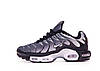 Чоловічі та жіночі кросівки Nike Air Max Plus TN Black Silver White Чорні Найк Аір Макс Плюс ТПУ текстиль весна літо, фото 6
