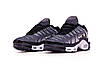 Чоловічі та жіночі кросівки Nike Air Max Plus TN Black Silver White Чорні Найк Аір Макс Плюс ТПУ текстиль весна літо, фото 7