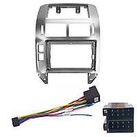 Перехідний штатний комплект із проводкою до Android магнітоли Volkswagen Polo 2001-2009 Silver High kit