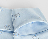 Дитячий чоловічок-сліп Next з закритими ніжками 0-1 міс (56см), 100% бавовна, 1 шт (блакитний смужка), фото 4