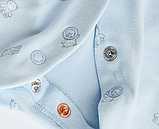 Дитячий чоловічок-сліп Next з закритими ніжками 0-1 міс (56см), 100% бавовна, 1 шт (блакитний смужка), фото 6