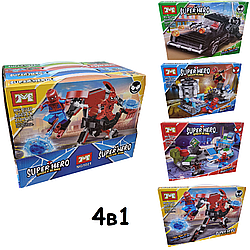 Конструктор людина павук 4в1 веном карнаж спайдермен 883 деталі 4 набори в блоці