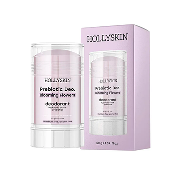 Парфумований дезодорант з гіалуроновою кислотою і пребіотиками HOLLYSKIN Prebiotic Deo Blooming Flowers, 50 г (0313h)