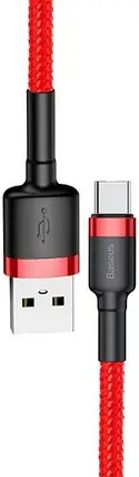 Кабель Baseus USB CA-101 2.4A Cafule (CAMKLF-B09) red 1m, фото 2