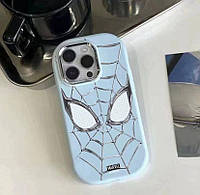 Чохол для iPhone 15 Pro Max матовий Spider Man, захисний, голубий
