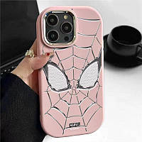 Чохол для iPhone 16 Plus матовий Spider Man, захисний, Рожевий