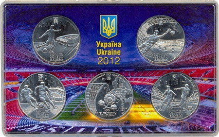 Набір з п'яти монет НБУ "Фінальний турнір чемпіонату Європи з футболу 2012"