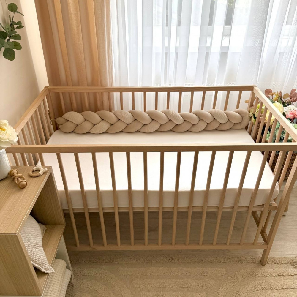 Бортик - коса велюр/велюр-рубчик моко 120 см, фото 1