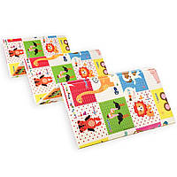 Дитячий термокилим 180×200 см Ростомір | Тварини з словами безпечна ігрова поверхня для розвитку малюків