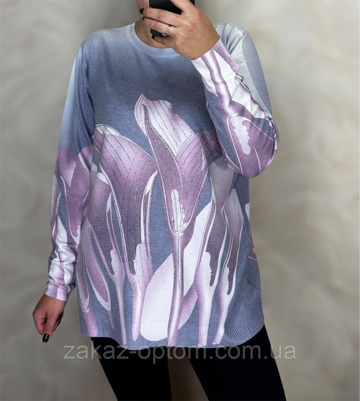 Светр жіночий оптом (48-54) Китай 25210-140649