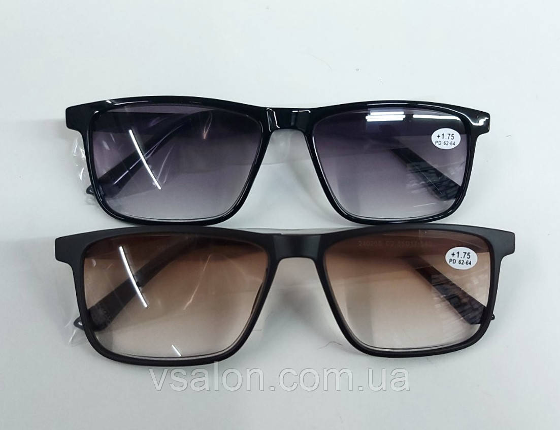 Чоловічі тоновані окуляри з діоптріями від -4,0 до +4,0 Модель 24020, фото 1