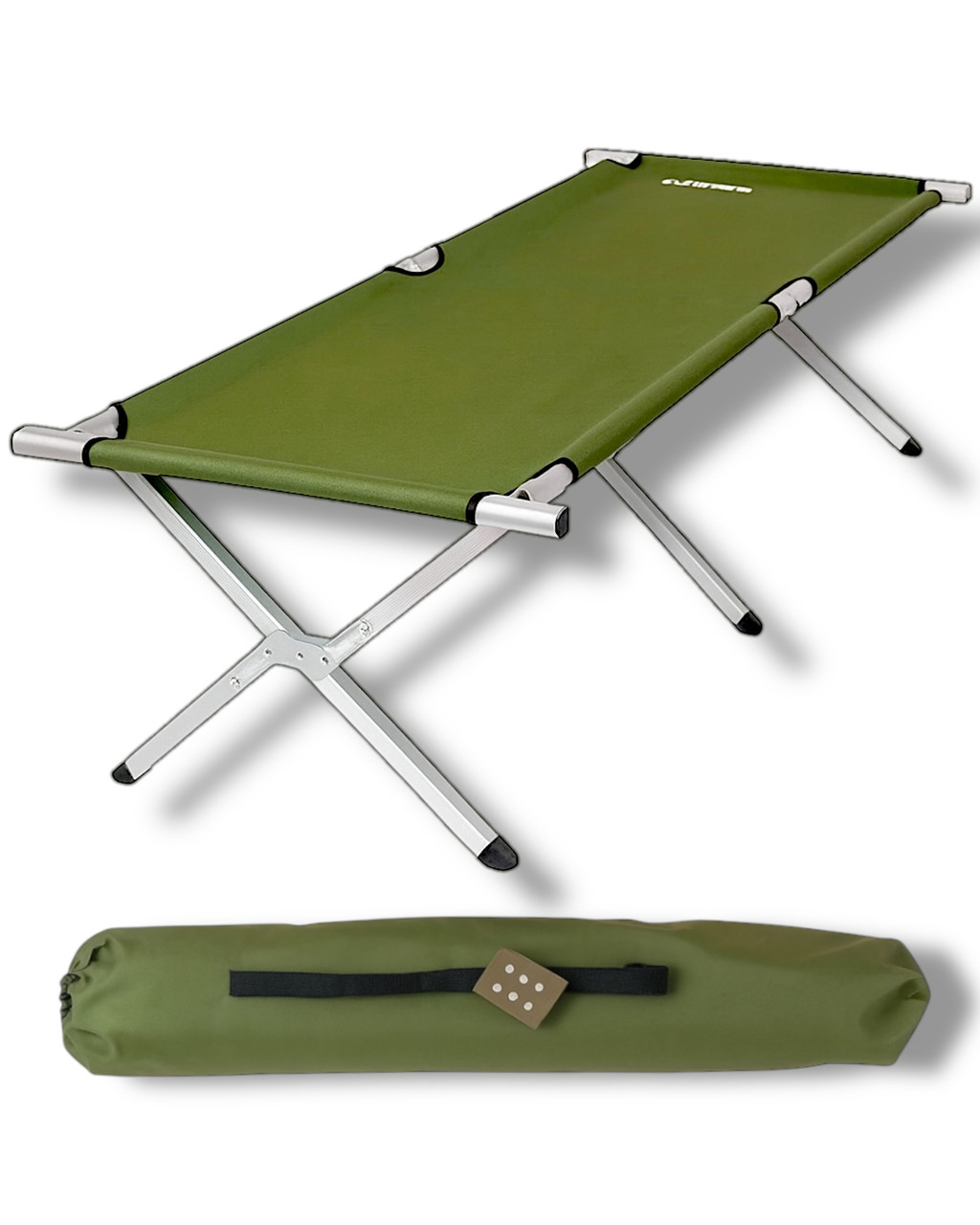 Розкладне ліжко НАТО для військових Military Steel з чохлом, фото 1