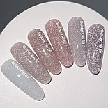 NAILSOFTHEDAY Builder gel 88 — бежевий з опаловим блиском світловідбиваючий гель для нарощування нігтів, 15 мл, фото 4