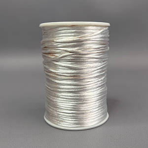 ЗНИЖКА! Шнур корсетний (сатиновий, шовковий) 2мм - білий