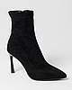 Ботильйони на шпильці Aiformaria 86709 чорний замша велюр, фото 6