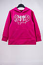 Худі дитячий для дівчинки з принтом Бантик двунитка, фото 3