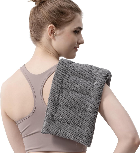 Грілка UNCN для мікрохвильової печі 45x19,6 см з натуральним наповнювачем, багаторазова, для зняття болю в спині, шиї та плечах, фото 1