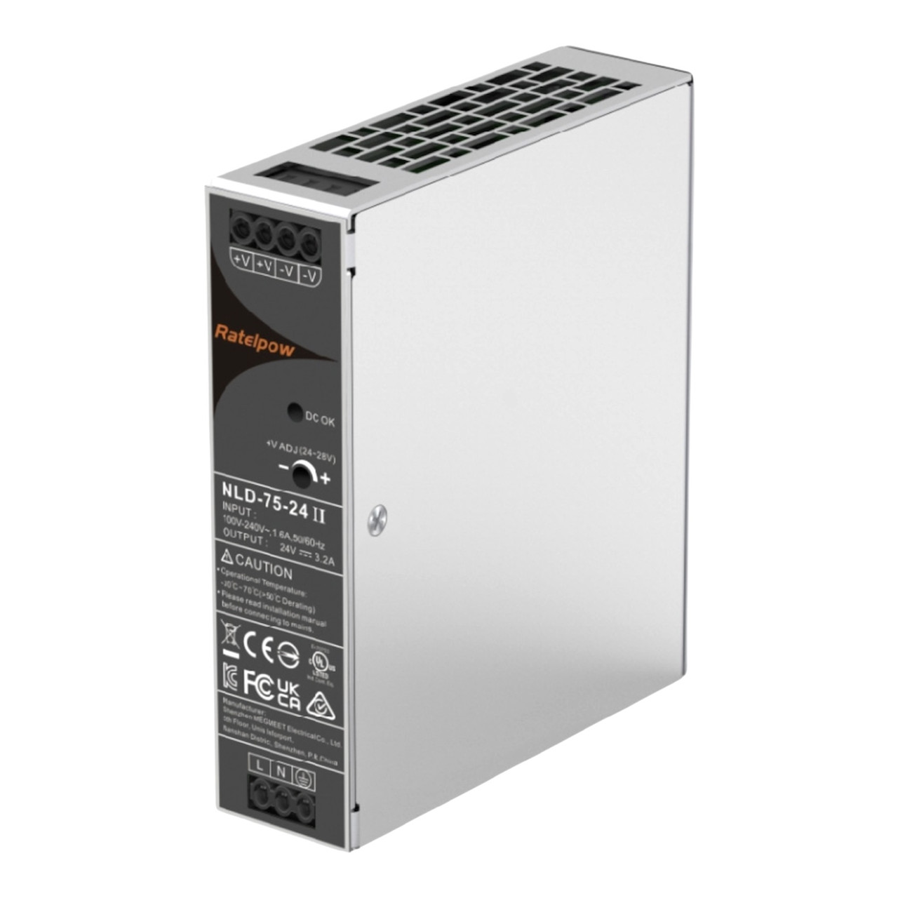 75 Вт, 12В Блок живлення на DIN-рейку, 75W, 12V постійного струму DC, серія NLD