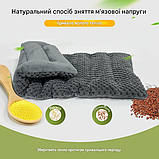 Грілка UNCN для мікрохвильової печі 45x19,6 см з натуральним наповнювачем, багаторазова, для зняття болю в спині, шиї та плечах, фото 5